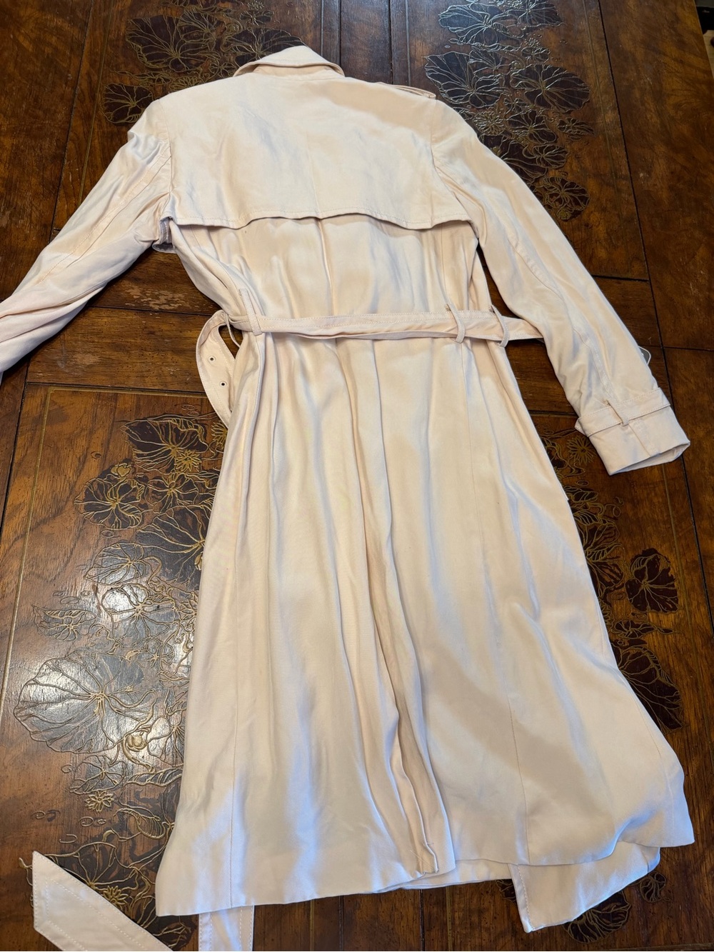 Club Monaco Pale Blush Long Sleeve Trench Dress